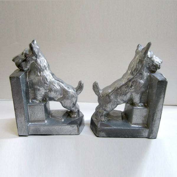 Scottie dogs aluminum bookends (pair)