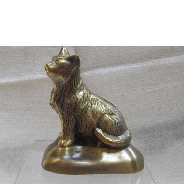 Cute Cat brass bookends or bank (pair)