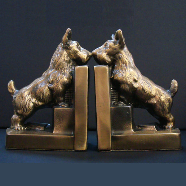 Scottie Dogs bookends, brass (pair)