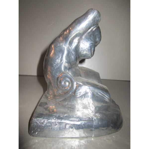 Puzzled Chimpanzee aluminum bookends (pair)