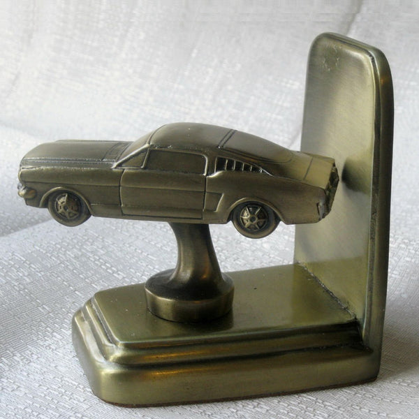 1963-1965 Ford Mustang Bookends, brass (pair)
