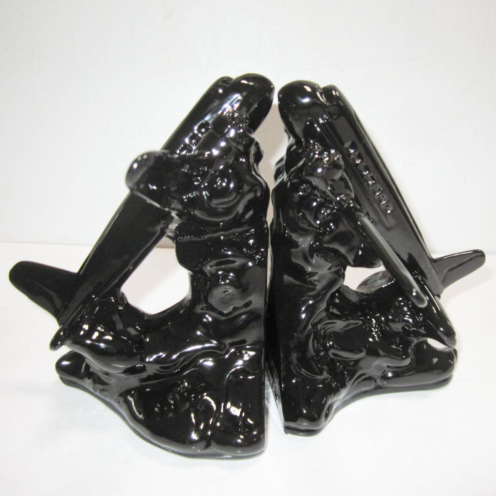 DC-3 Airplane Art Deco bookends, black (pair)