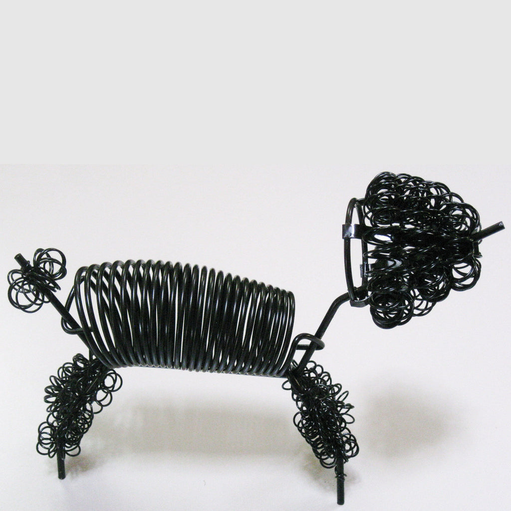 Eames-style Poodle Letter Sorter in black enamel