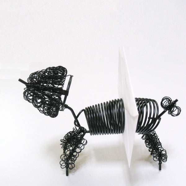 Eames-style Poodle Letter Sorter in black enamel