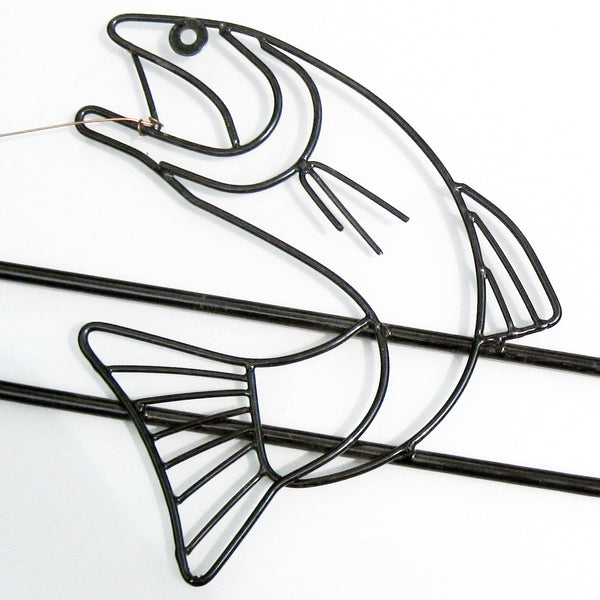 1970s Eames-style Trout Fishing Wall Rack