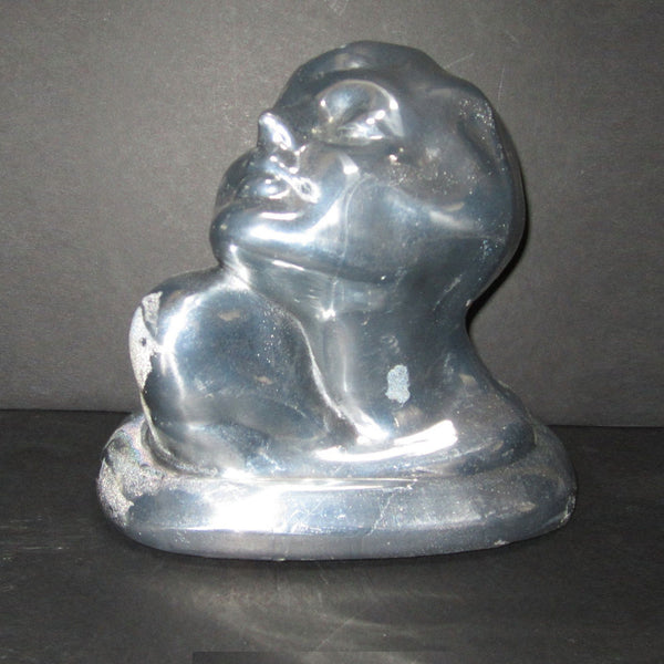 Frankart Art Deco Nymph Bust bookends, aluminum (pair)