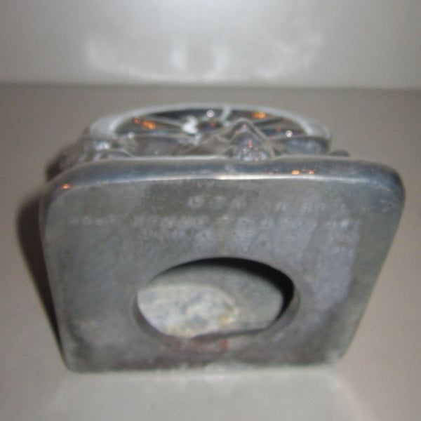 Wagon Wheels Across the Desert bookends, aluminum (pair)