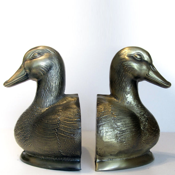 Brass duck bookends (pair)