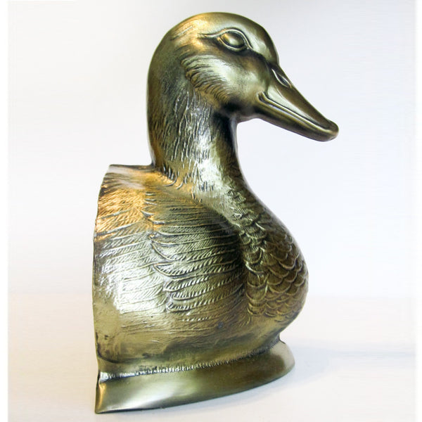 Brass duck bookends (pair)