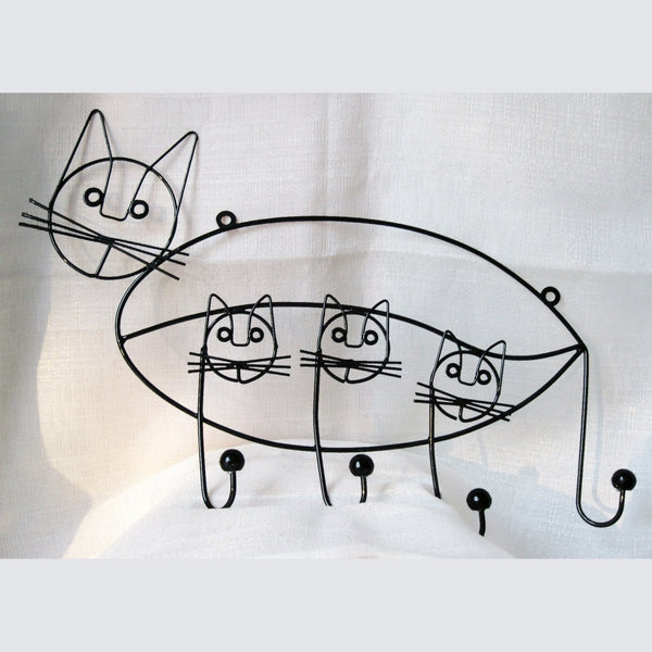 1970's retro Cat and Kittens Eames-style hat or coat rack