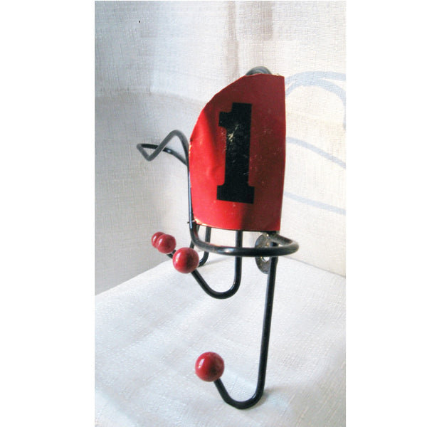 1970s retro Firefighter Helmet coat or hat rack