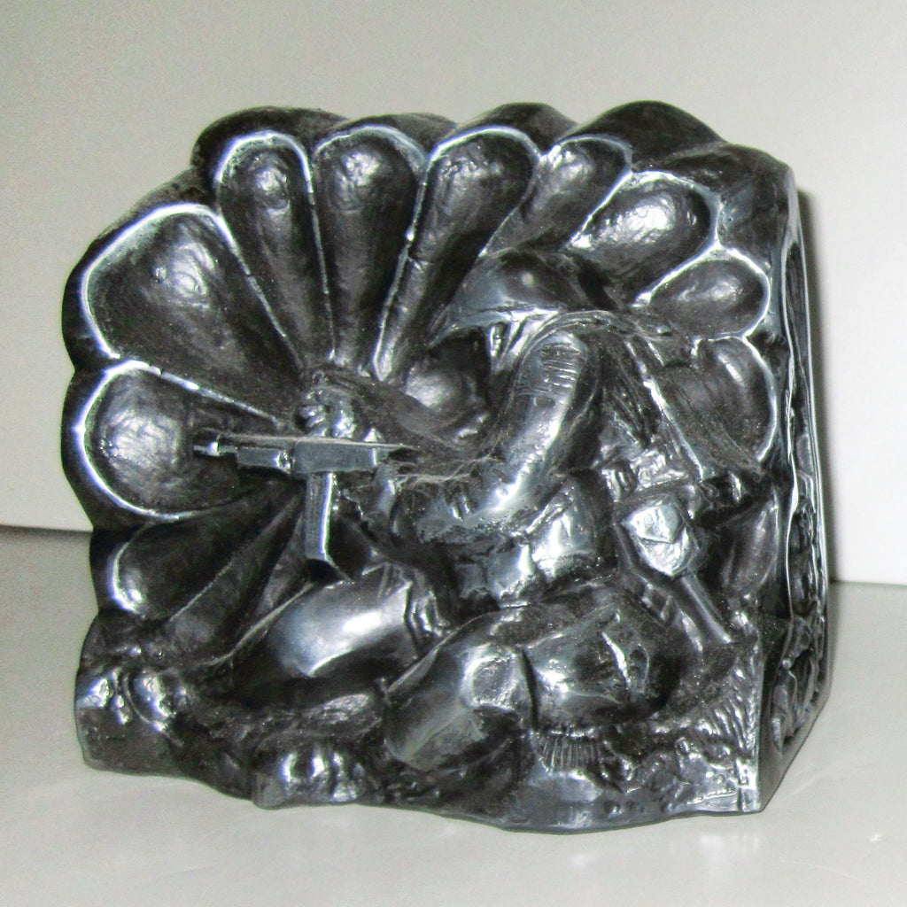 WWII Airborne Paratroopers heavy aluminum bookends (pair)