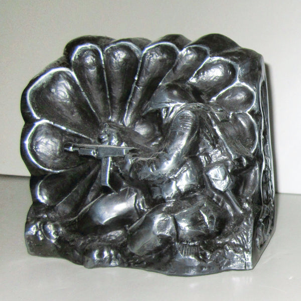 WWII Airborne Paratroopers heavy aluminum bookends (pair)
