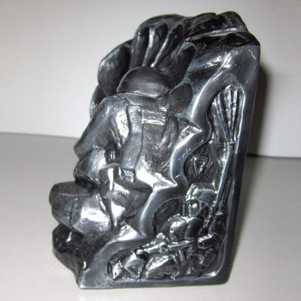 WWII Airborne Paratroopers heavy aluminum bookends (pair)