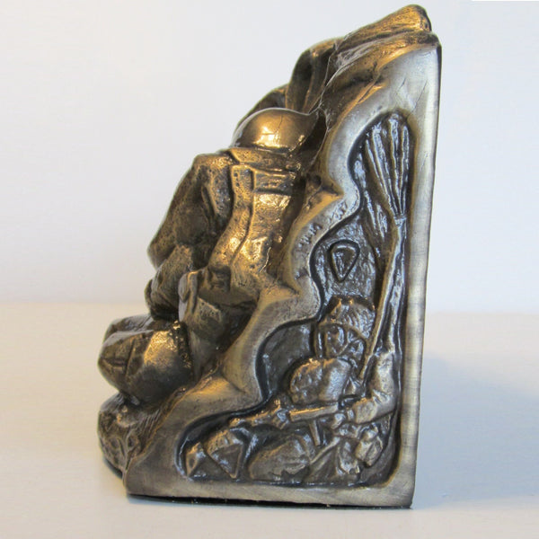 WWII Airborne Paratrooper heavy brass doorstop (single)