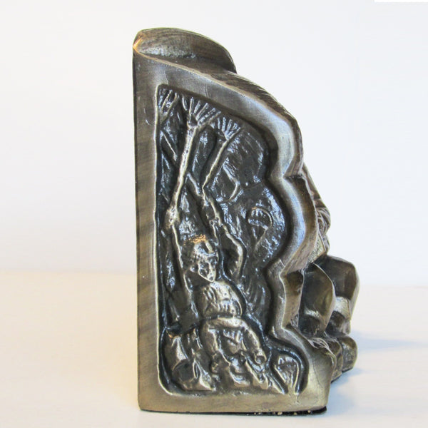 WWII Airborne Paratrooper heavy brass doorstop (single)
