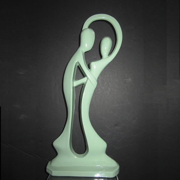 Art Deco Dancing Couple Statue, greenie