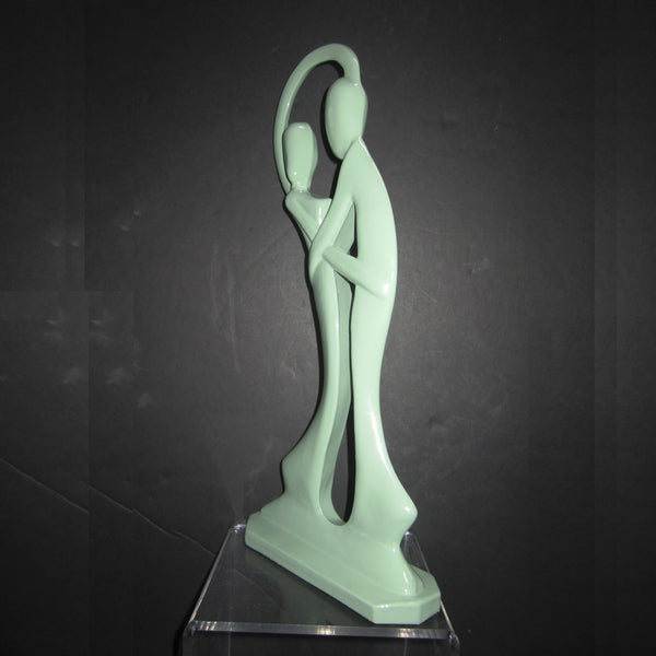 Art Deco Dancing Couple Statue, greenie
