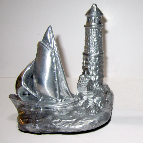 Lighthouse and Sailboat bookends (pair)