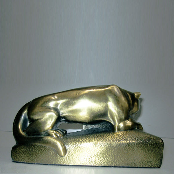 Art-Deco brass Panther bookends (pair)