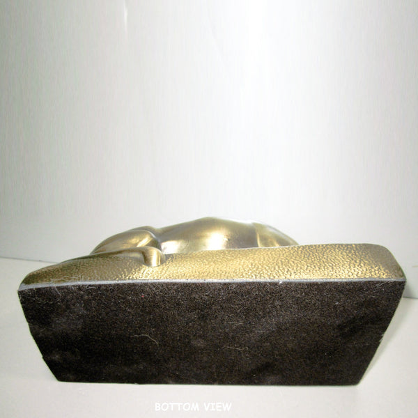 Art-Deco brass Panther bookends (pair)