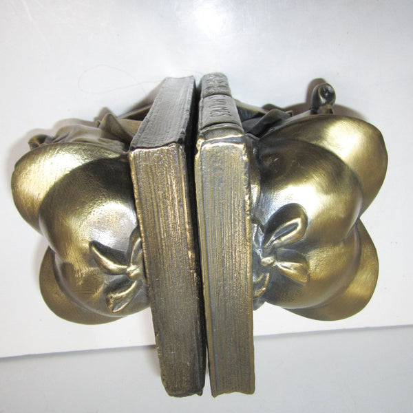 Sherlock Holmes Detective bookends, brass (pair)