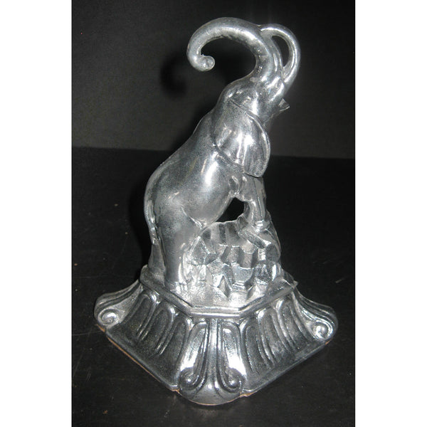 Elephants vintage aluminum bookends (pair)