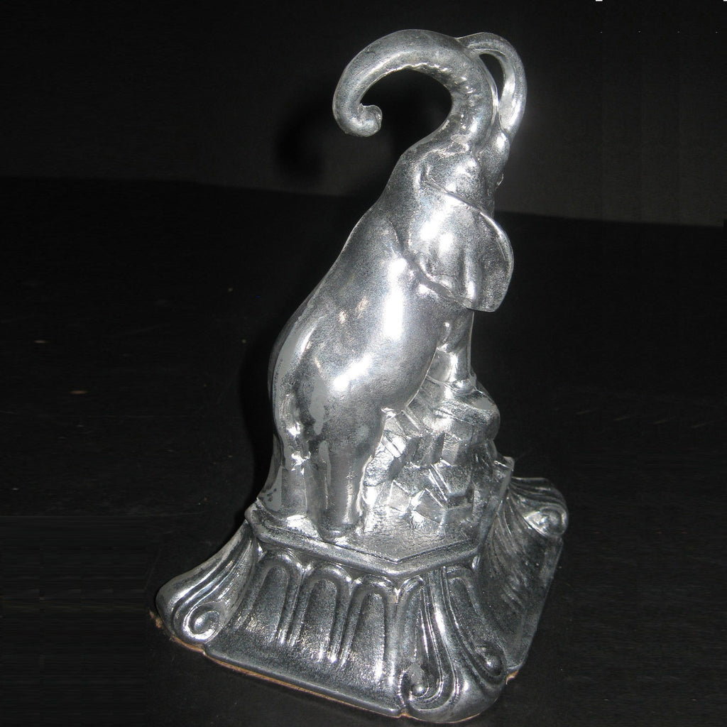 Elephants vintage aluminum bookends (pair)