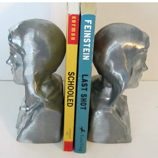 Barnstorming era Aviator aluminum bookends (pair)